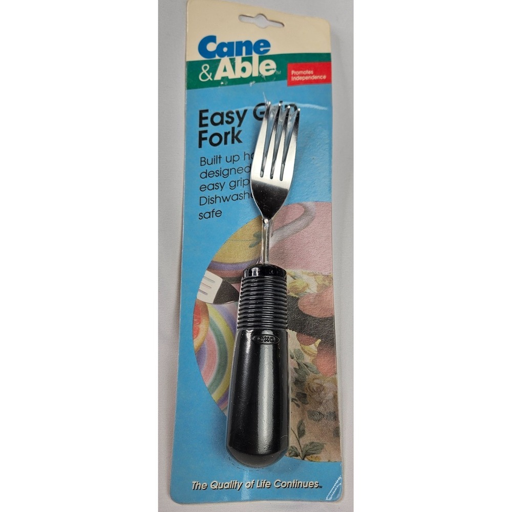 Vintage Cane & Able Easy Grip Fork 610-42 Adaptive Assisted Utensil NOS Sealed